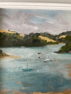 St Mawes across to St Anthony, Cornwall original oil painting -SOLD