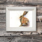 Original hare watercolour painting "Arlo"