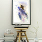LIMITED EDITON PRINT of a BUMBLE BEE on a lavender flower - Jen Buckley Art limited edition animal art prints