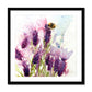 Bee on lavender flowers art print