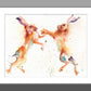 signed LIMITED EDITION PRINT original BOXING HARES animal wildlife art painting - Jen Buckley Art limited edition animal art prints