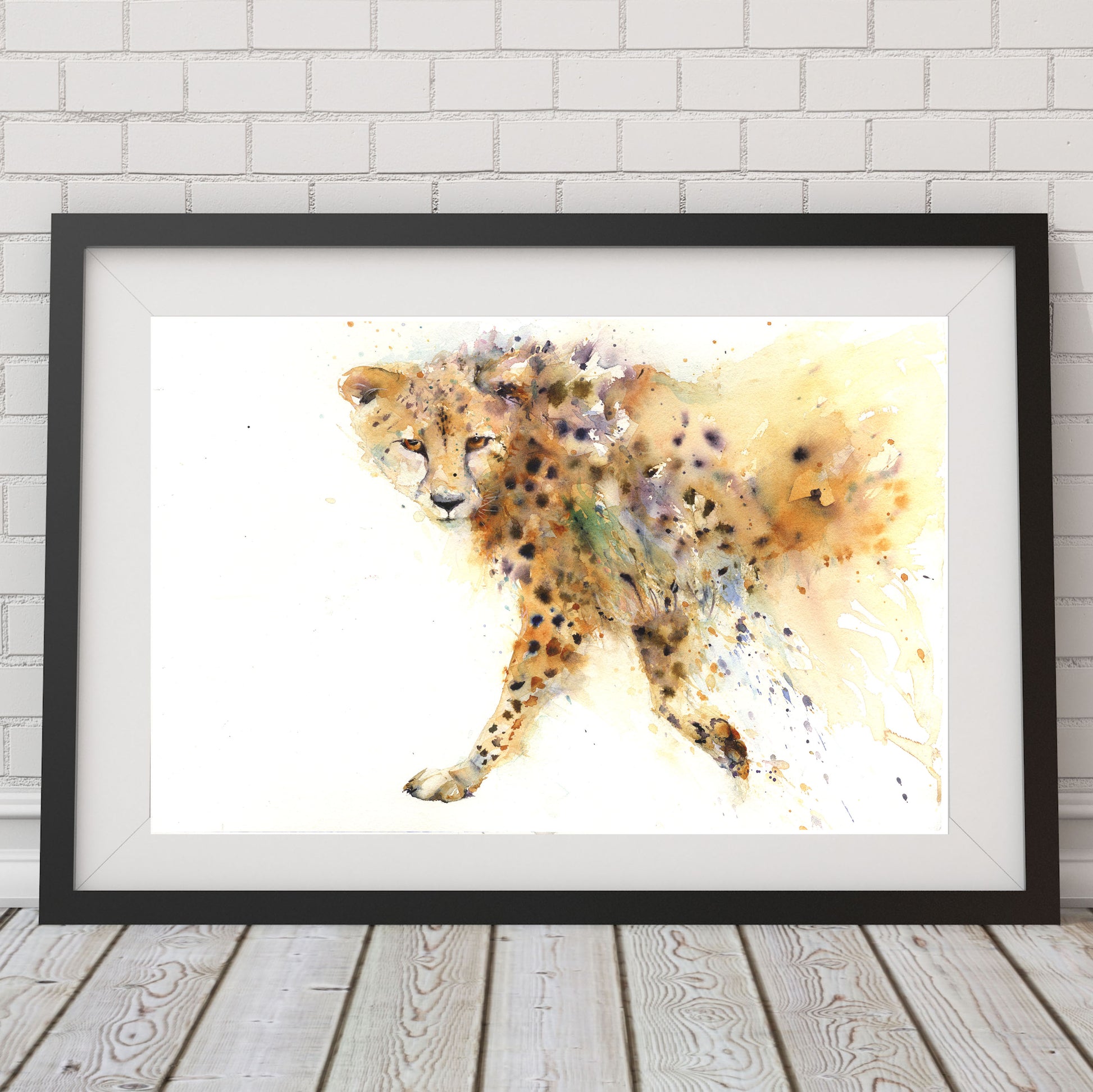Cheetah limited edition art print by Jen Buckley 