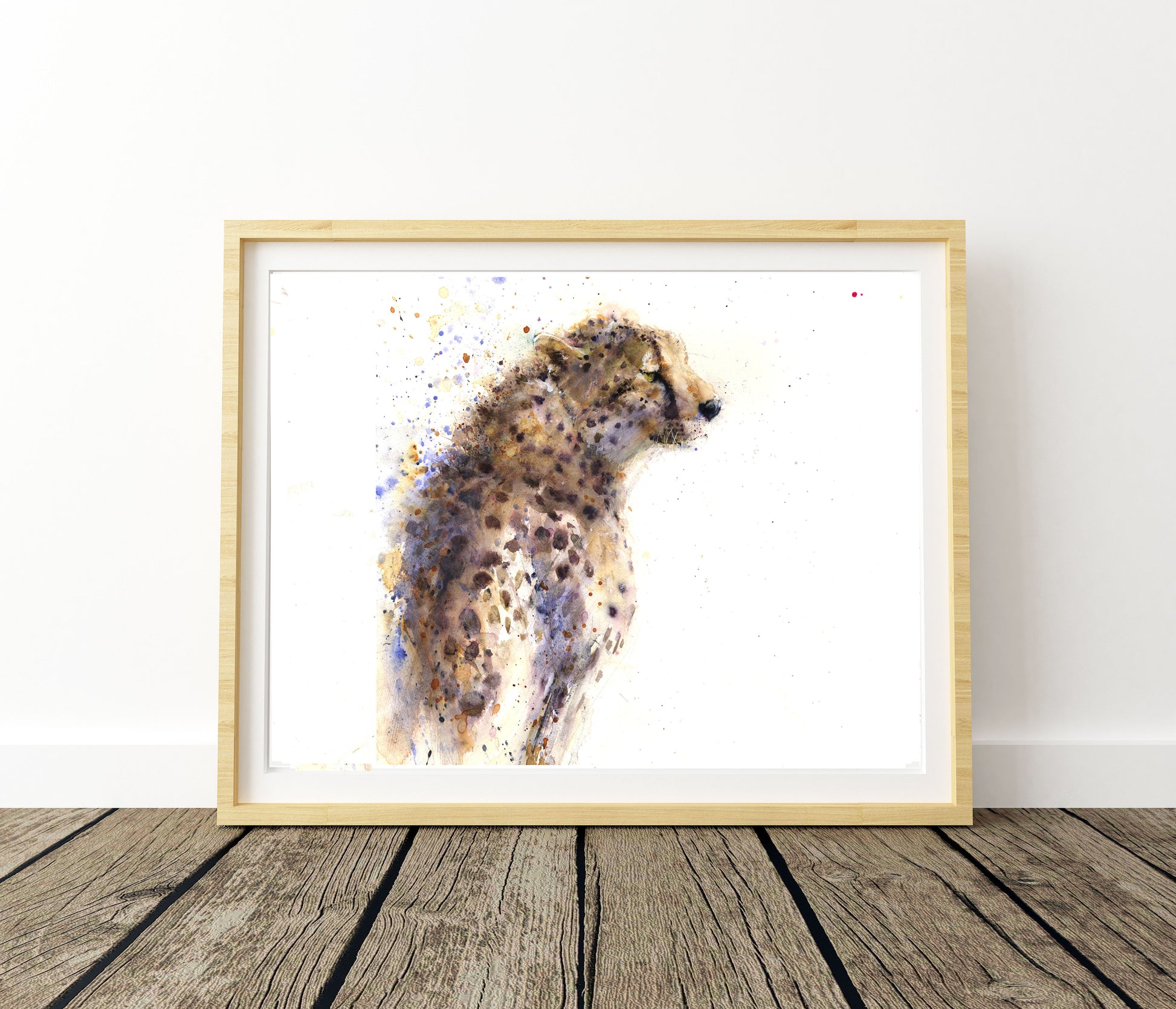 cheetah "Matrah"  limited edition print - Jen Buckley Art limited edition animal art prints