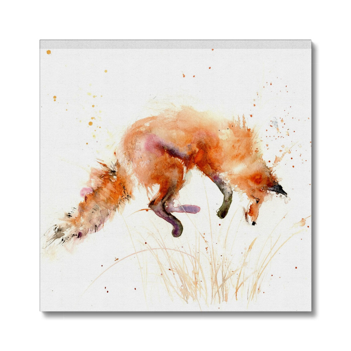 Lucas leaping fox Canvas
