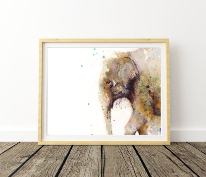 Asian elephant  limited edition art print - Jen Buckley Art limited edition animal art prints