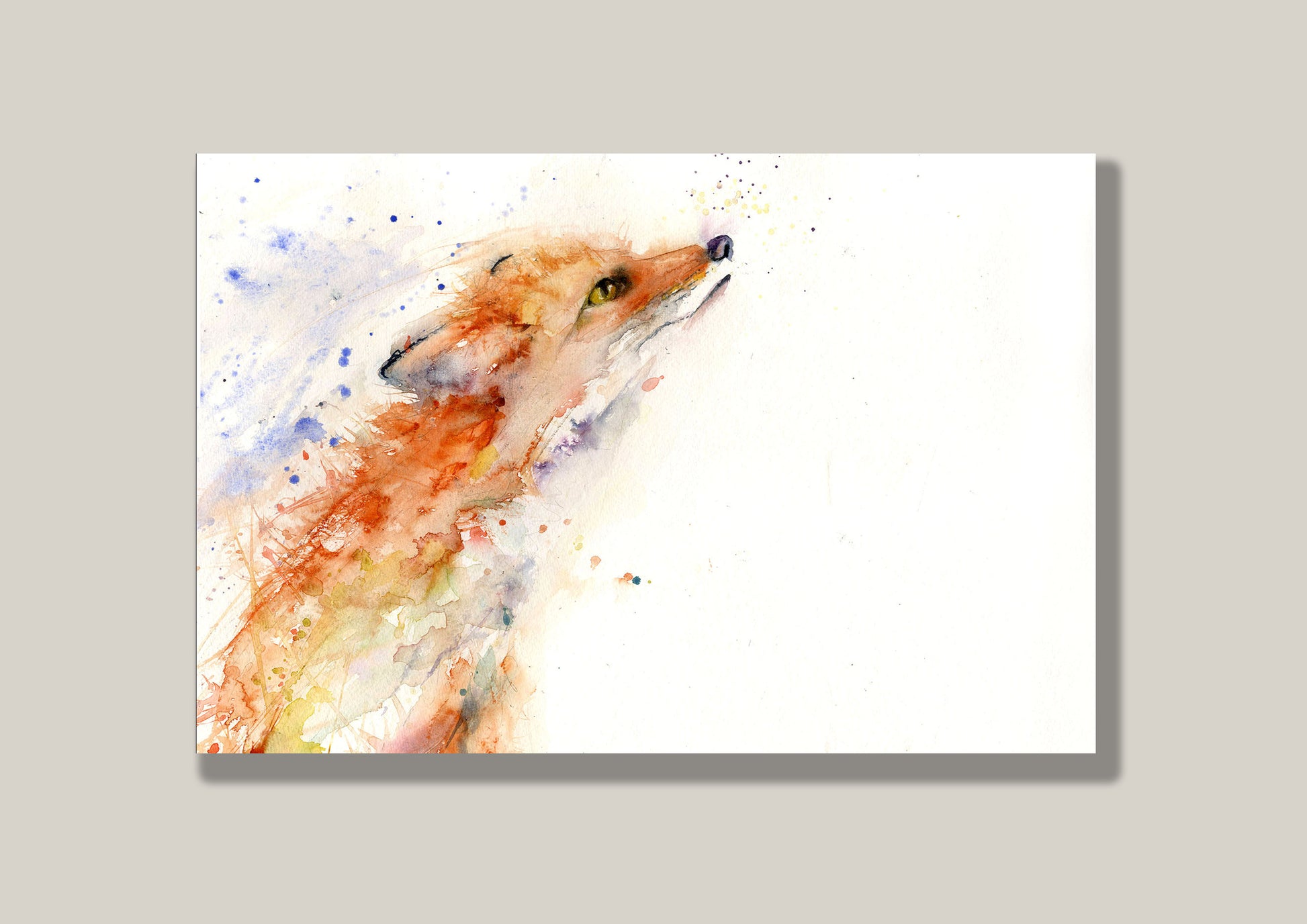 Limited edition print from original watercolour -  red fox "Ruby" - Jen Buckley Art limited edition animal art prints