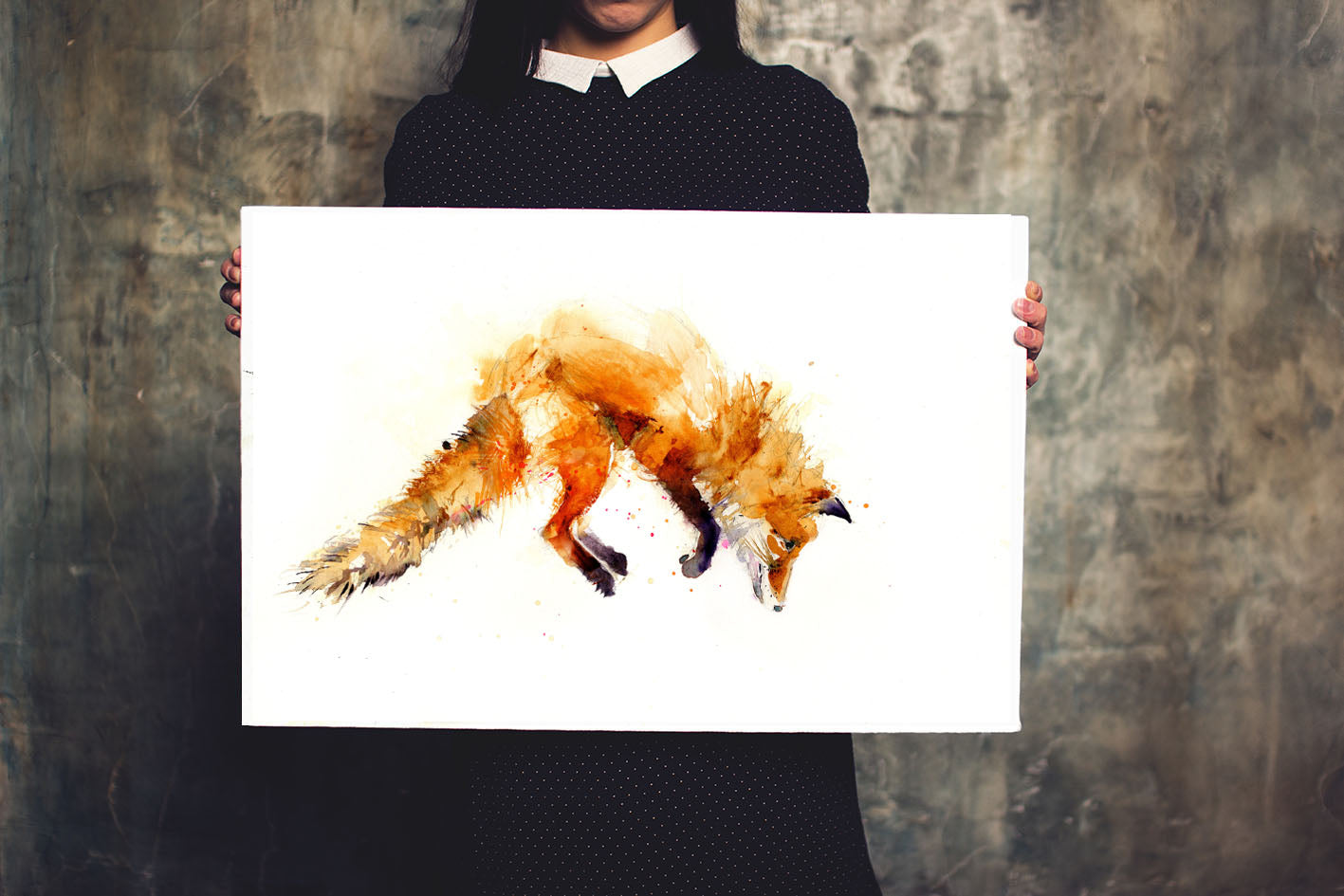 Any print on 100% cotton canvas stretched over museum quality wooden frame - Jen Buckley Art limited edition animal art prints