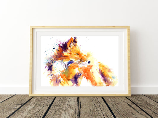 LIMITED EDITON PRINT 'Red Fox' - Jen Buckley Art limited edition animal art prints