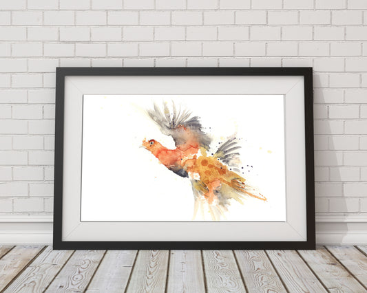 limited edition PRINT of my original RED GROUSE watercolour - Jen Buckley Art limited edition animal art prints