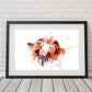 JEN BUCKLEY signed LIMITED EDITON PRINT 'Hairy Cow' - Jen Buckley Art limited edition animal art prints