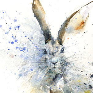 Limited edition hare print "Charlie" - Jen Buckley Art limited edition animal art prints