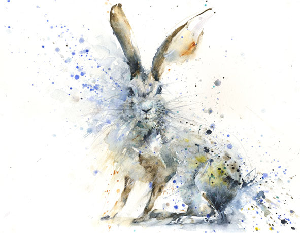 Limited edition hare print "Charlie" - Jen Buckley Art limited edition animal art prints