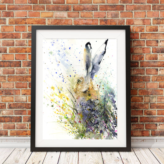 Limited edition hare print "Skye" - Jen Buckley Art limited edition animal art prints