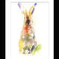 sitting hare watercolour print by jen buckley