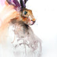 Limited edition hare print "Eva" - Jen Buckley Art limited edition animal art prints