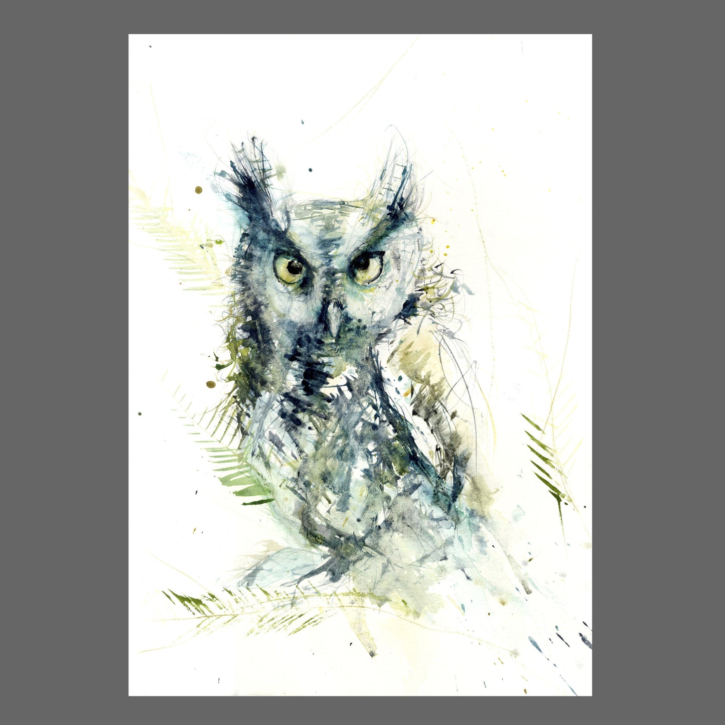 JEN BUCKLEY signed LIMITED EDITON PRINT 'Horned Owl' - Jen Buckley Art
 - 2