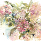 Contemporary floral art  print from original watercolour "Fading hydrangea" - Jen Buckley Art limited edition animal art prints