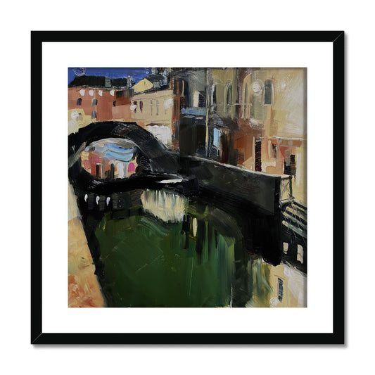 Original oil painting Venice canal scene