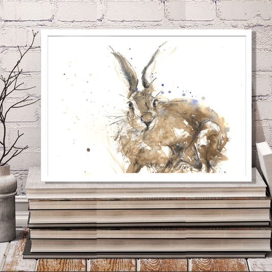 Original hare watercolour painting "Noah" - Jen Buckley Art limited edition animal art prints