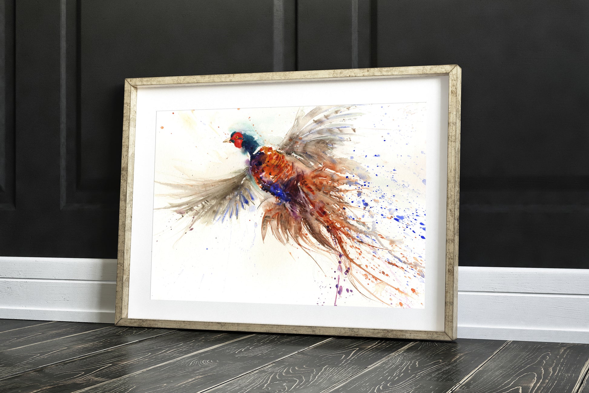 Flushed pheasant  for spashback - Jen Buckley Art limited edition animal art prints
