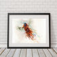 LIMITED EDITON print 'Flushed pheasant' from original watercolour painting - Jen Buckley Art limited edition animal art prints