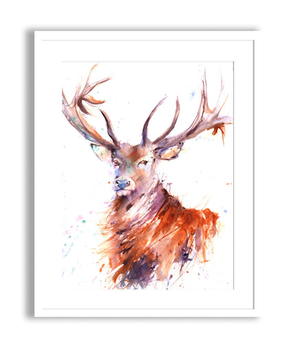 LIMITED EDITION PRINT of original Highland stag painting - Jen Buckley Art limited edition animal art prints