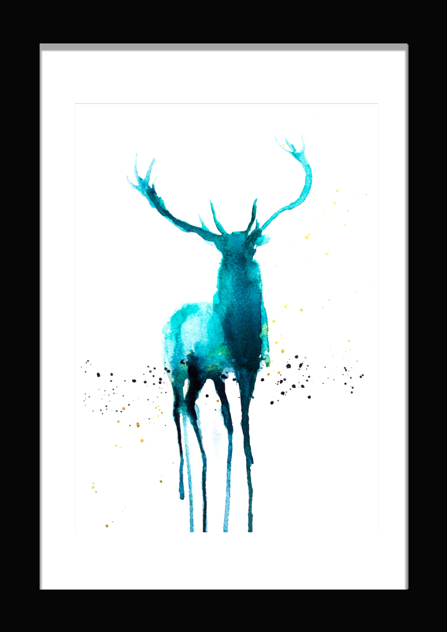 Signed print "stag" - Jen Buckley Art limited edition animal art prints