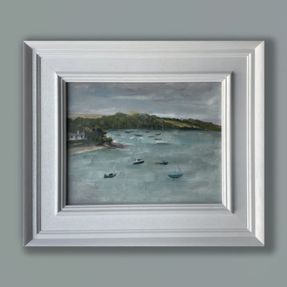 St Mawes across to St Anthony, Cornwall. Original oil painting
