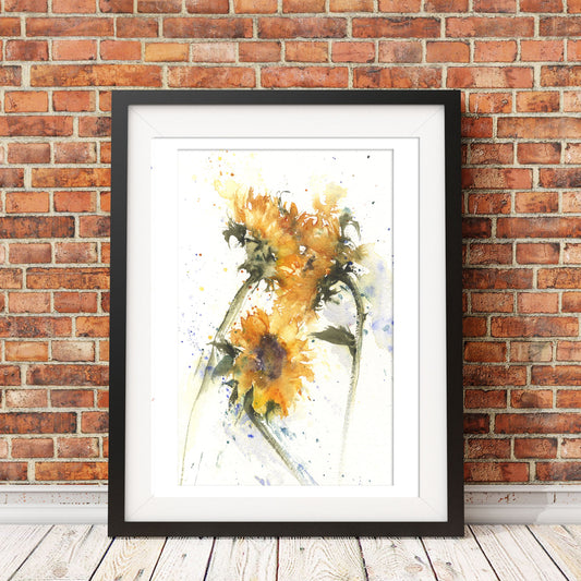 sunflower print by jen buckley